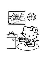 coloriage hello kitty cuisiniere